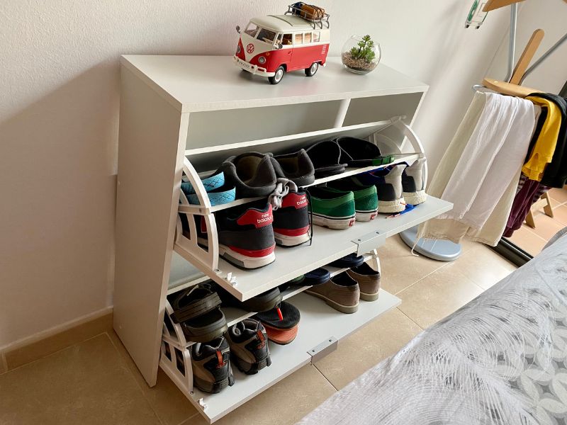 Foto de cliente de Mueble Zapatero Recibidor 2 Puertas Abatibles Color Blanco 75 cm
