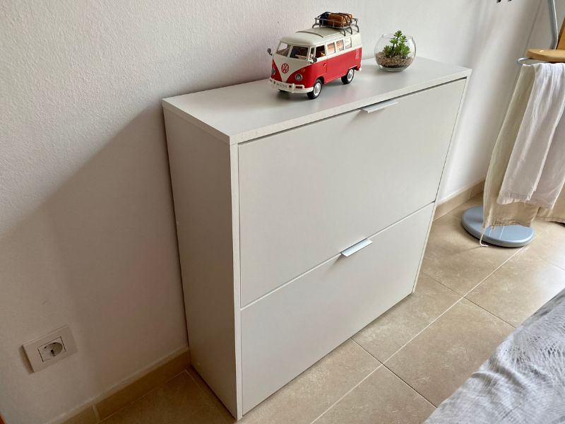 Foto de cliente de Mueble Zapatero Recibidor 2 Puertas Abatibles Color Blanco 75 cm