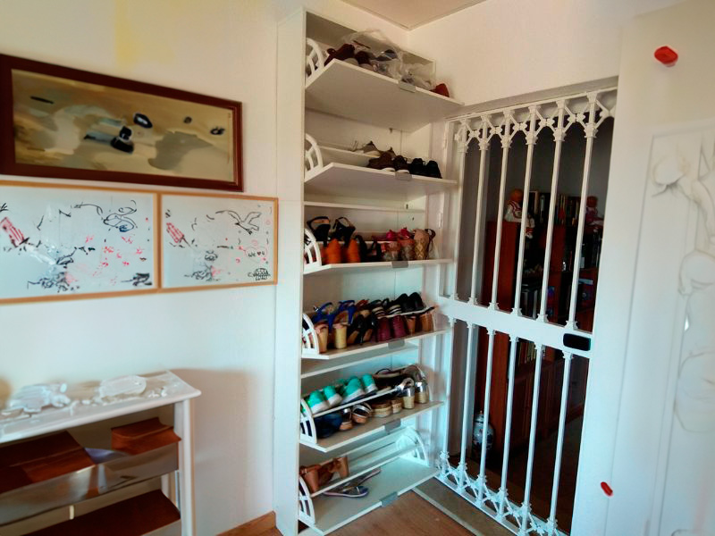 Foto de cliente de Mueble Zapatero Recibidor 2 Puertas Abatibles Color Blanco 75 cm