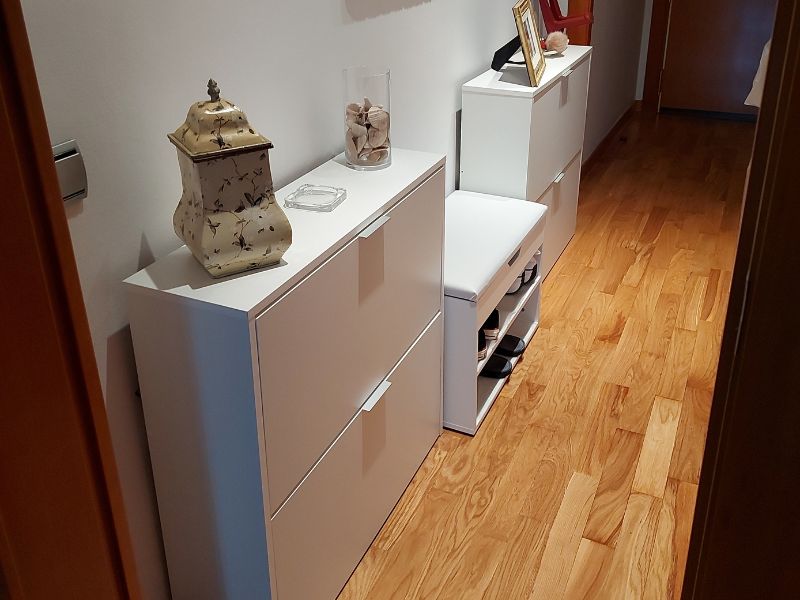 Foto de cliente de Mueble Zapatero Recibidor 2 Puertas Abatibles Color Blanco 75 cm