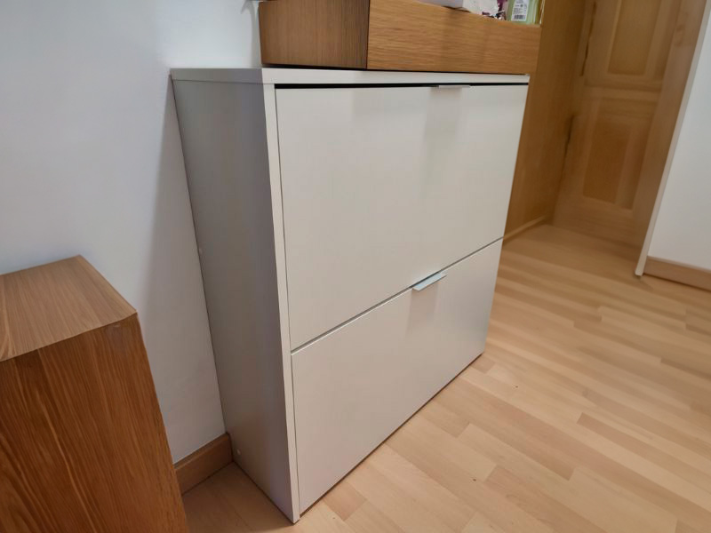 Foto de cliente de Mueble Zapatero Recibidor 2 Puertas Abatibles Color Blanco 75 cm