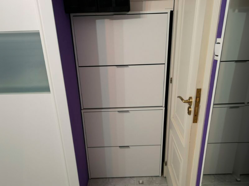 Foto de cliente de Mueble Zapatero Recibidor 2 Puertas Abatibles Color Blanco 75 cm