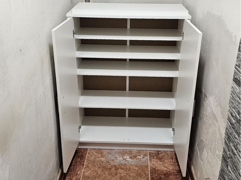 Foto de cliente de Mueble Zapatero Recibidor Armario Basic Blanco 6 Estantes 75 cm