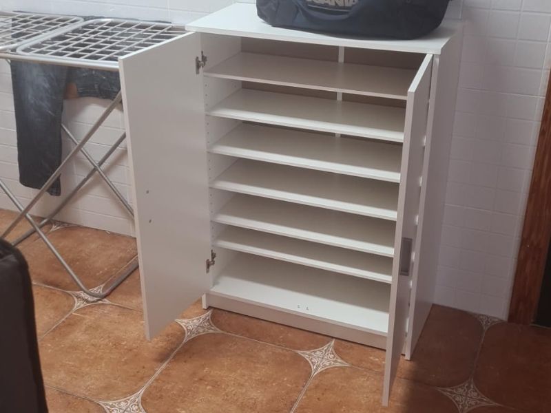 Foto de cliente de Mueble Zapatero Recibidor Armario Basic Blanco 6 Estantes 75 cm