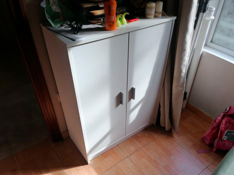 Foto de cliente de Mueble Zapatero Recibidor Armario Basic Blanco 6 Estantes 75 cm