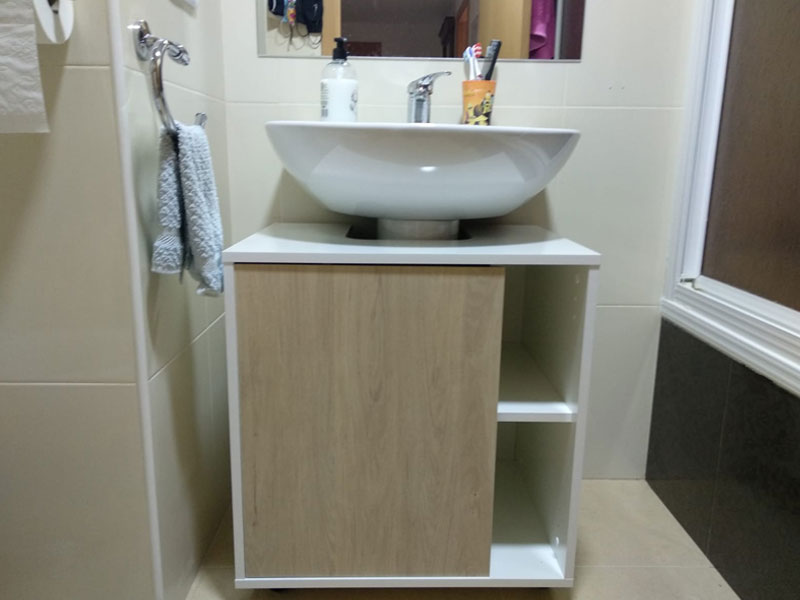 Foto de cliente de Mueble de Baño con Patas (con ruedas) para Lavabo Pedestal Sinna 59 cm
