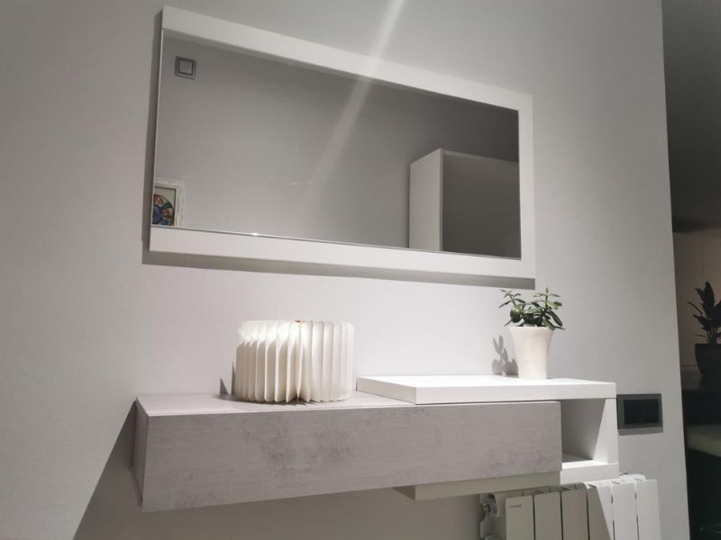 Foto de cliente de Mueble de Entrada Recibidor Estilo Industrial con Espejo 95 cm
