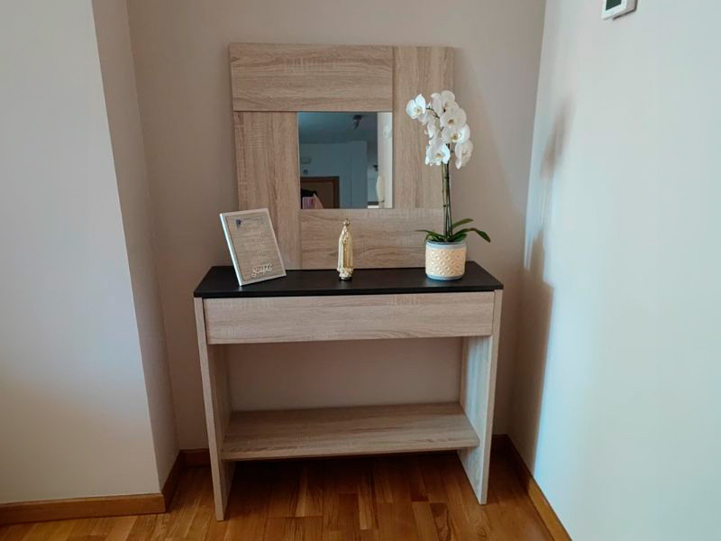 Foto de cliente de Mueble de Entrada Recibidor Consola con Espejo Andy 92 cm