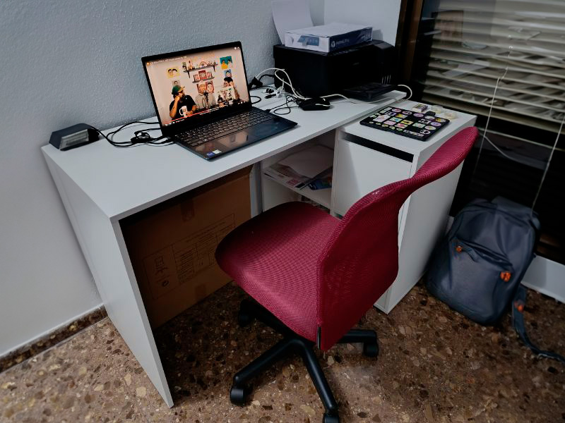 Foto de cliente de Escritorio Moderno Multi Posiciones Color Blanco Artik 120 cm