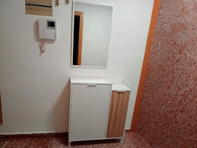 Foto de cliente de Mueble Recibidor Ethna con Espejo 2 Puertas Blanco Artik Y Natur 77X91x24 cm