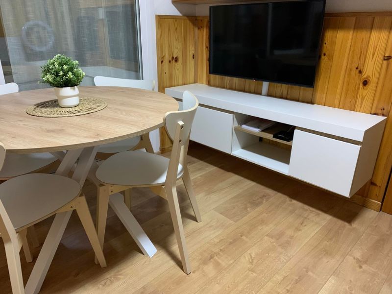 Foto de cliente de Pack Muebles De Salón Elis Estilo Nórdico Color Blanco Mate Y Naturale