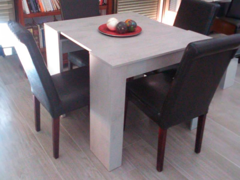 Foto de cliente de Mesa súper extensible Train comedor cemento 5 posiciones 51-237x90 cm