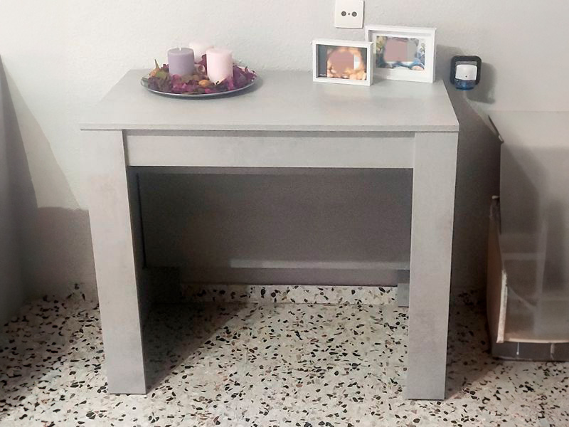 Foto de cliente de Mesa súper extensible Train comedor cemento 5 posiciones 51-237x90 cm