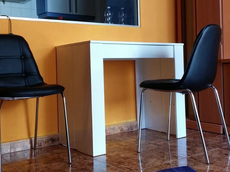 Foto de cliente de Mesa comedor súper extensible Train blanco brillo 5 posiciones 51-237x90 cm