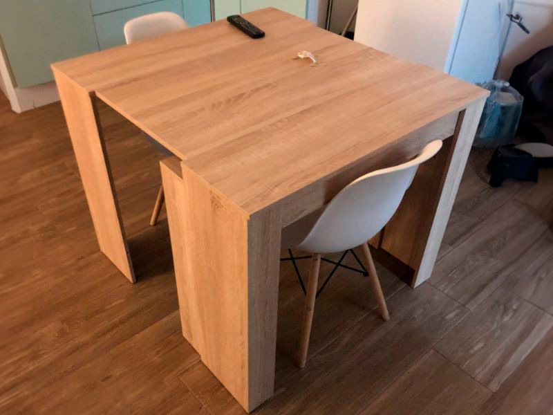 Foto de cliente de Mesa súper extensible comedor Train roble 5 posiciones 51-237x90 cm