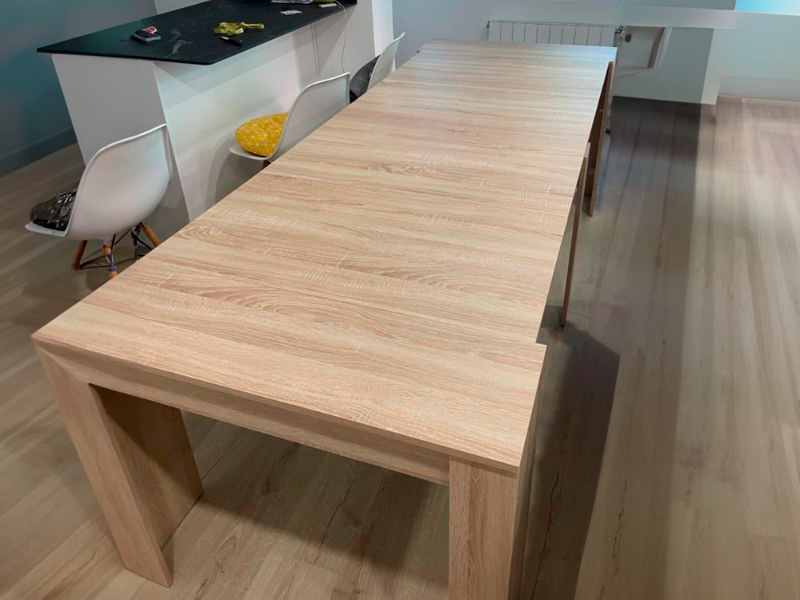Foto de cliente de Mesa súper extensible comedor Train roble 5 posiciones 51-237x90 cm