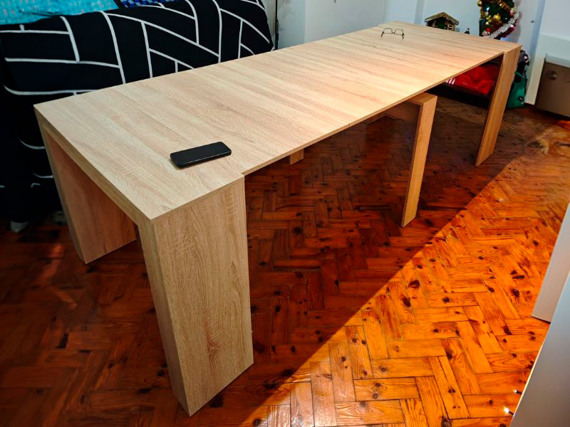 Foto de cliente de Mesa súper extensible comedor Train roble 5 posiciones 51-237x90 cm