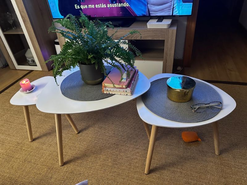 Foto de cliente de Juego de 3 Mesas de Centro Nido Miléo en Color Blanco