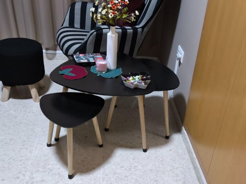 Foto de cliente de Juego de 3 Mesas de Centro Nido Miléo en Color Negro