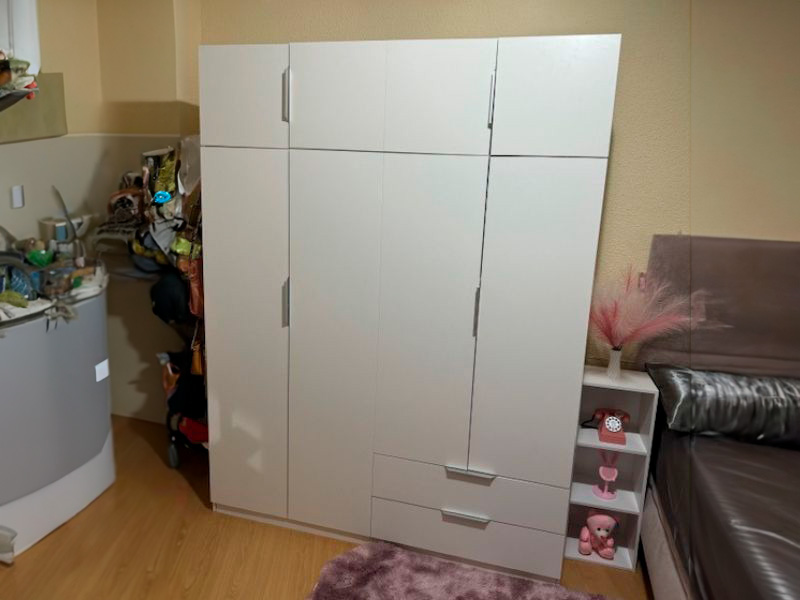 Foto de cliente de Armario Dormitorio Ghost 8p 2c Estilo Moderno Color Blanco Mate 203x157 cm