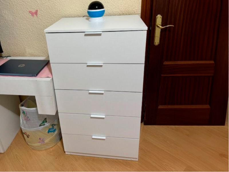 Foto de cliente de Cómoda De 5 Cajones Color Blanco Artik Dormitorio 60x110 cm