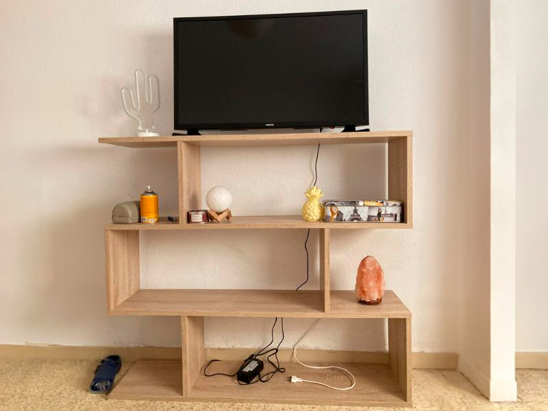 Foto de cliente de Estanteria Librerí Baja Athena Color Roble Canadian 110x97x24 cm