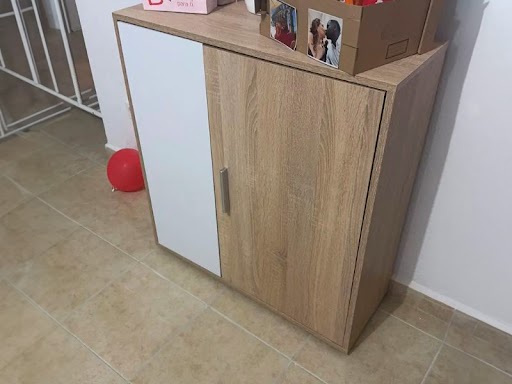 Foto de cliente de Aparador Salón Moderno Rom Color Roble Sonoma y Blanco Mate 80 cm