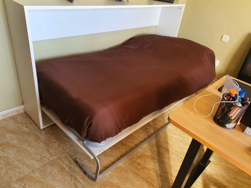Foto de cliente de Cama Plegable Abatible Color Blanco Liso 90x190 cm
