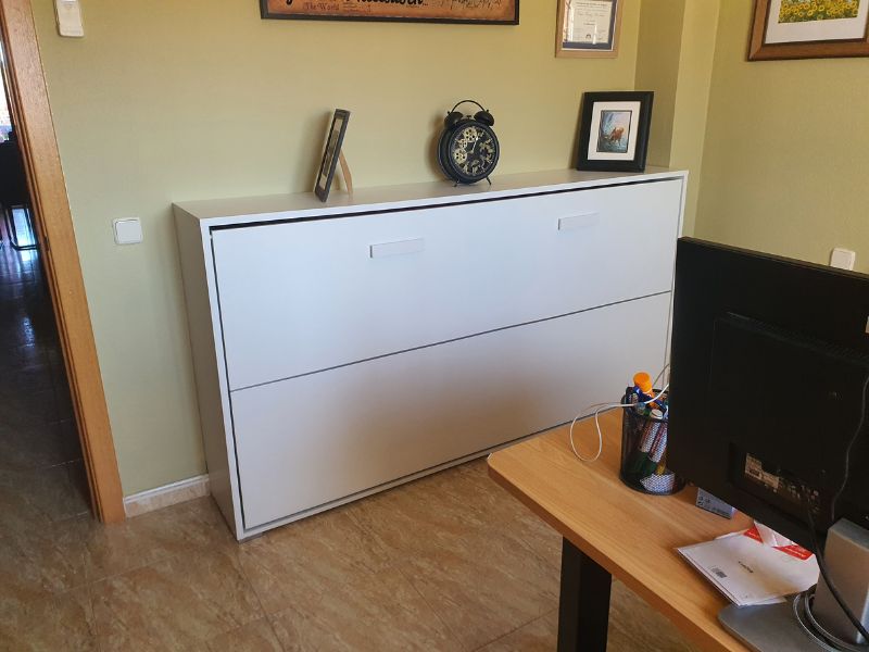 Foto de cliente de Cama Plegable Abatible Color Blanco Liso 90x190 cm