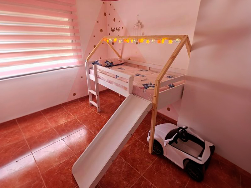 Foto de cliente de Cama Infantil Casita Tobogan Carnival Madera Blanco Cambrian 90x190 cm