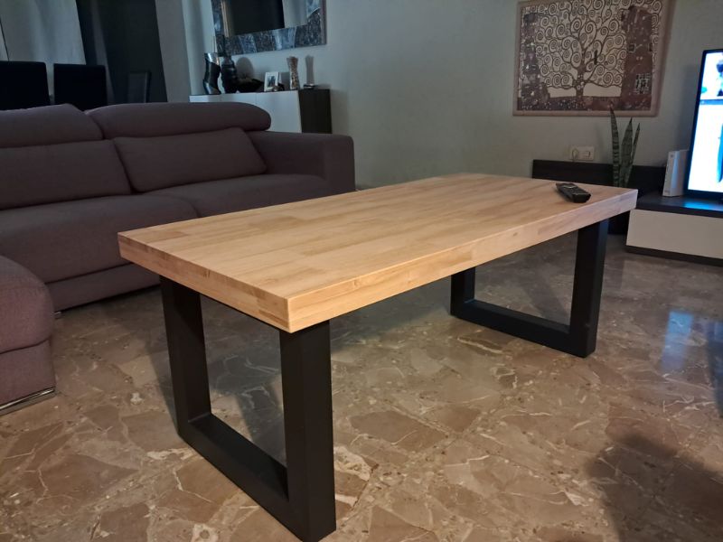 Foto de cliente de Mesa centro Loft elevable madera roble nordish salvaje industrial 120x60 cm