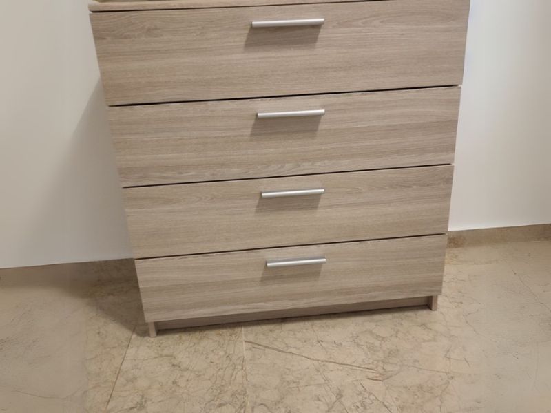 Foto de cliente de Cómoda Juvenil 4 Cajones Prins Roble Shannon 80x81 cm
