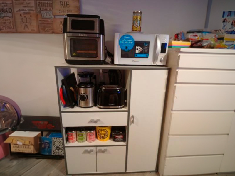 Foto de cliente de Mueble auxiliar micro 3 puertas 90x107 blanco