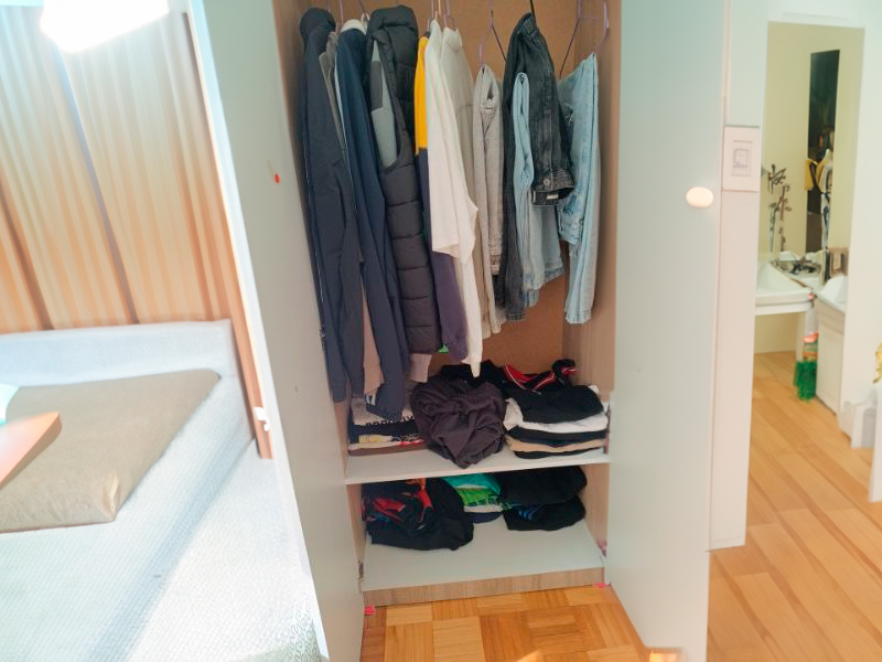 Foto de cliente de Armario 2 Puertas Tibet Color Roble Cambrian y Blanco 79x180 cm