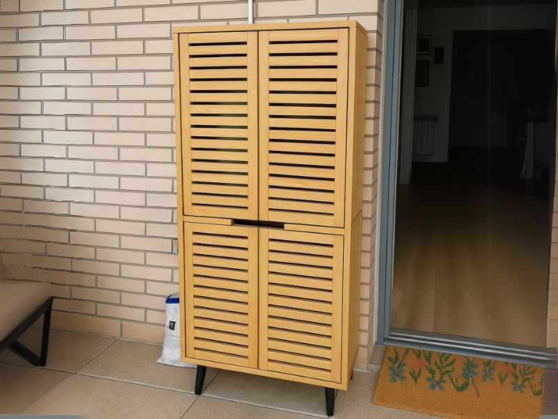Foto de cliente de Mueble Auxiliar Sicela Bambú Color Marrón 52X59 cm