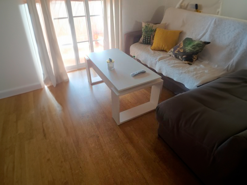 Foto de cliente de Mesa de centro elevable blanca Square 105x55 cm