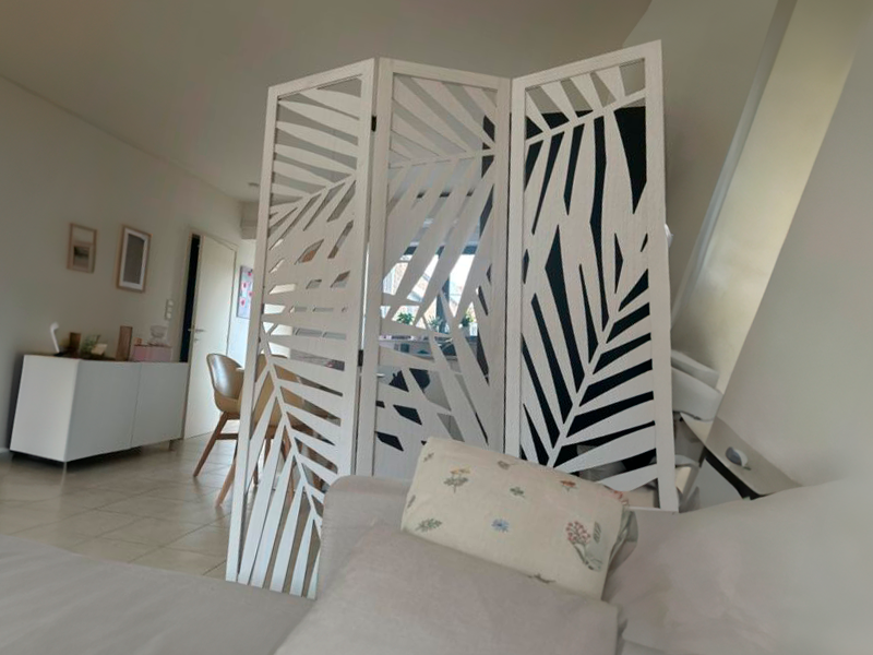 Foto de cliente de Biombo Decoración Ambientes 3 Paneles Akira Color Blanco