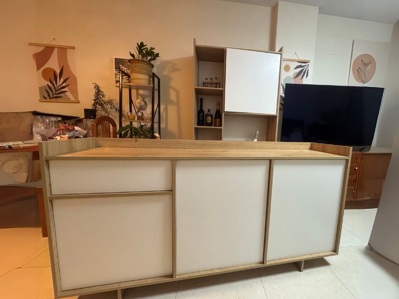 Foto de cliente de Aparador Salón Lead 3 Puertas Roble Artisan y Blanco Mate 157 cm