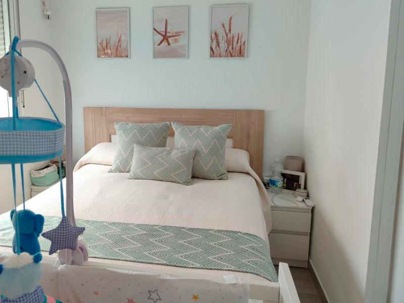 Foto de cliente de Cabecero De Cama Luce Color Roble Sahara Y Blanco Mate 163 cm