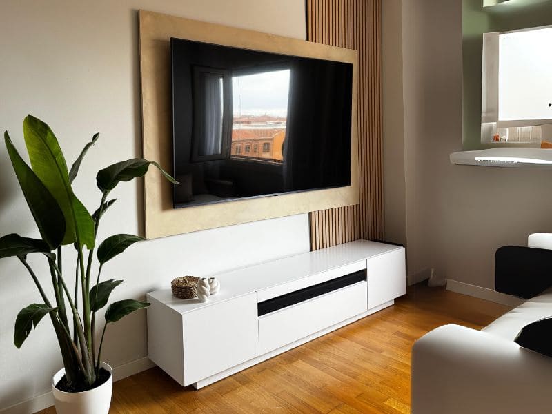 Foto de cliente de Mueble Tv Sami en Color Blanco Mate 200 cm