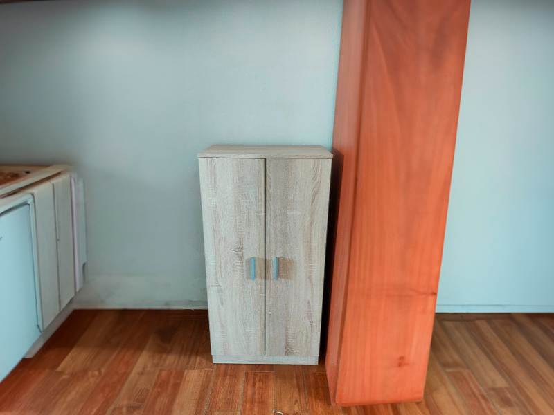 Foto de cliente de Mueble Zapatero Recibidor Armario Con 2 Puertas Y Estantes Roble Canadian 55 cm