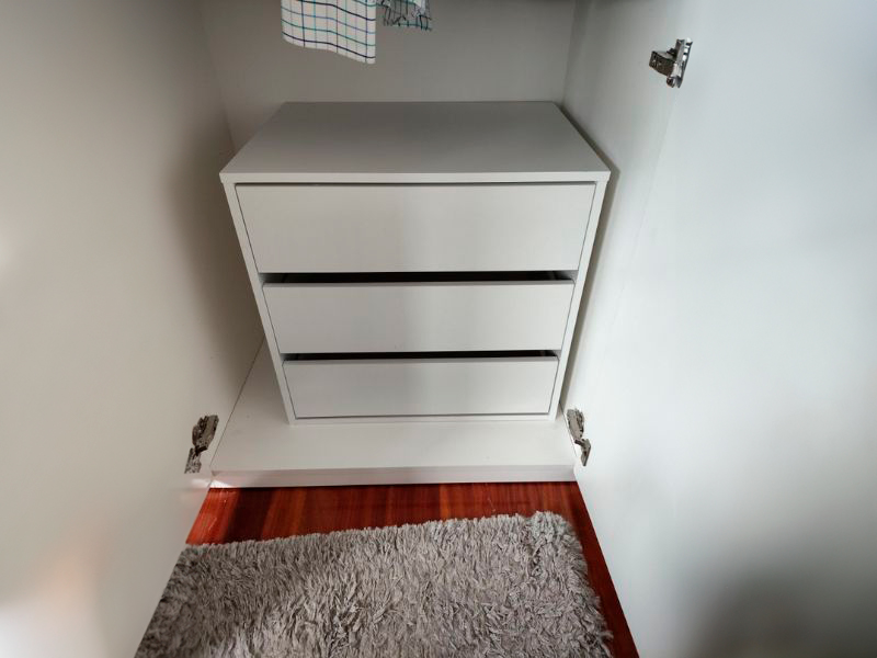 Foto de cliente de Cajonera de Armario Mueble Auxiliar Pequeño Blanco 60x57x44 cm