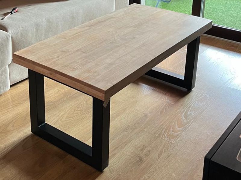 Foto de cliente de Mesa centro Loft elevable madera roble nordish salvaje industrial 120x60 cm