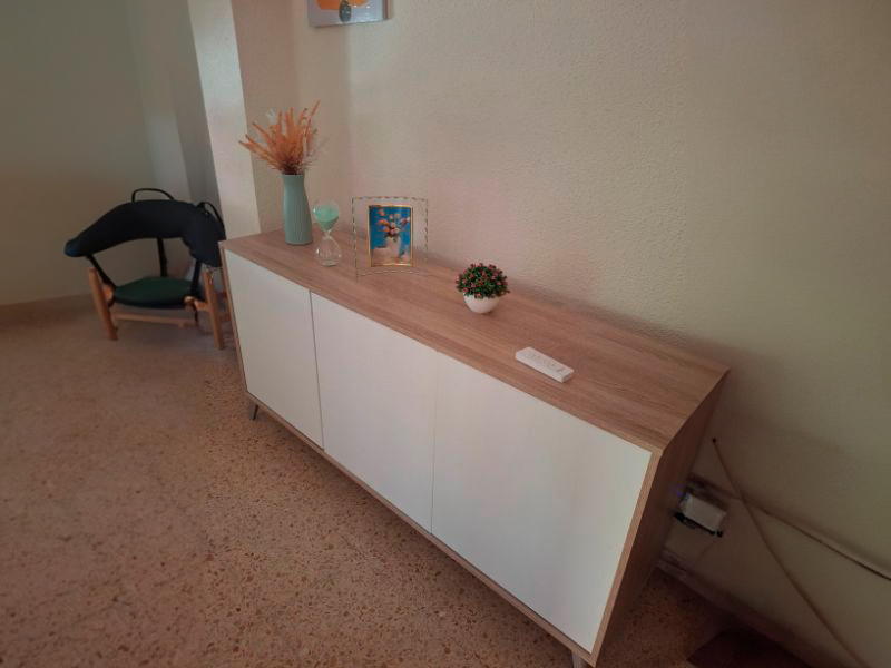 Foto de cliente de Aparador Kikua Plus 3 puertas roble blanco 154 cm