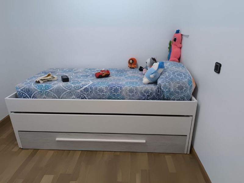 Foto de cliente de Cama Nido con Cajones Elliot 190x90 cm + Estantería Blanco