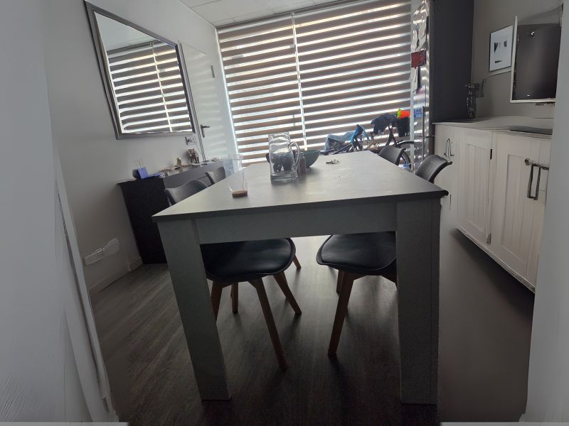 Foto de cliente de Mesa comedor extensible Cemento 140-190x90 cm