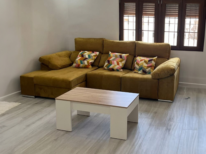 Foto de cliente de Mesa de centro elevable color roble canadian y blanco artik 102x50 cm