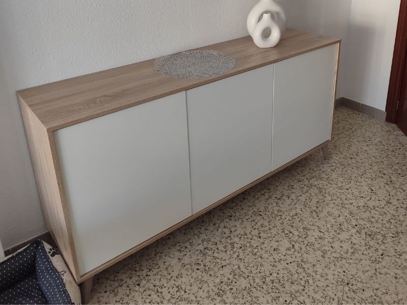 Foto de cliente de Aparador Kikua Plus 3 puertas roble blanco 154 cm