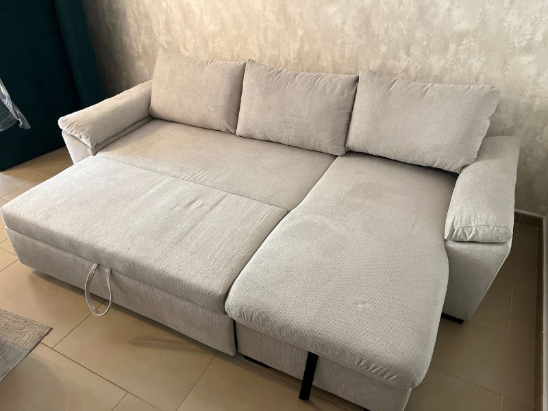 Foto de cliente de Sofá Cama Chaise Longue con Arcón Luis Beige 248 cm