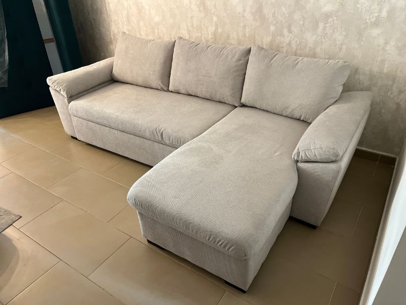 Foto de cliente de Sofá Cama Chaise Longue con Arcón Luis Beige 248 cm